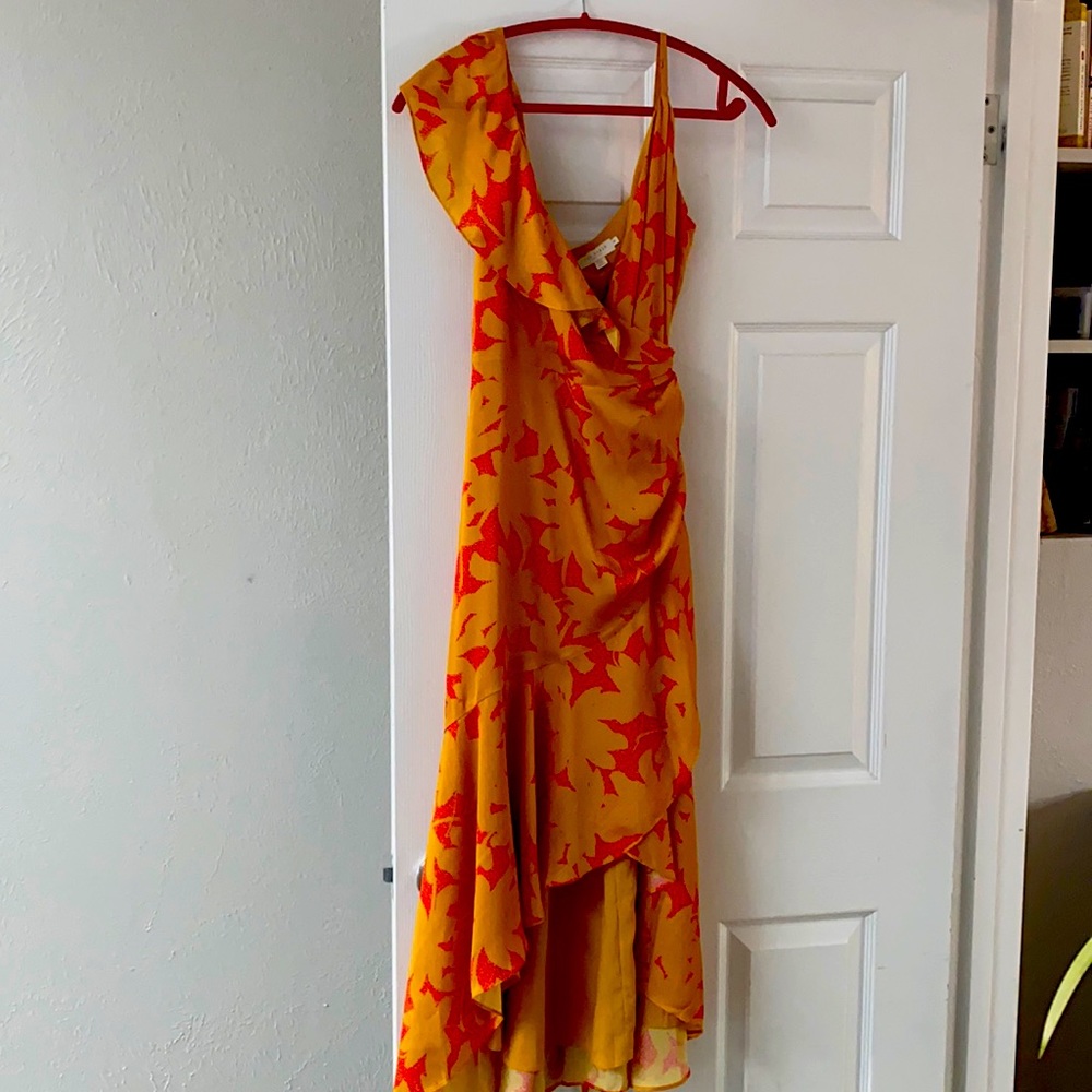 Ted Baker London Asymmetric Ruffle Wrap Dress